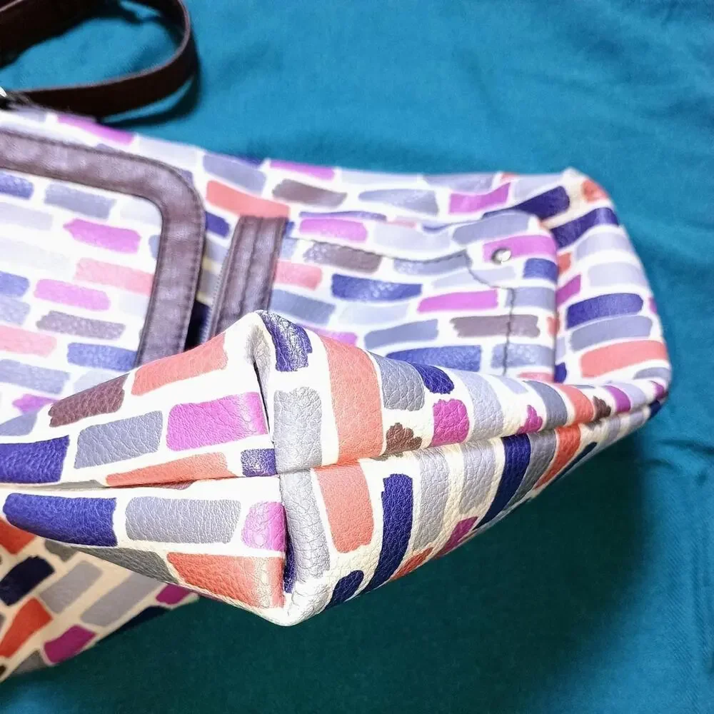 Relic Fossil Y2K Crossbody Bag - Multicolor Geo Pattern (EUC)